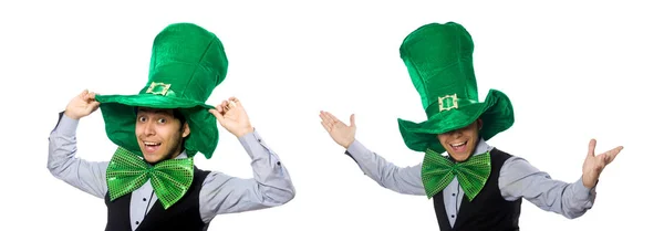 Funny man in saint patrick holiday concept — Stock Photo, Image