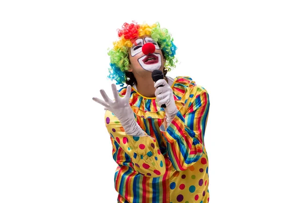 Buffo clown isolato su sfondo bianco — Foto Stock