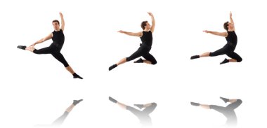 Genç dansçı beyazların arasında.