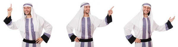 Mannelijke Arabische geïsoleerd op witte achtergrond — Stockfoto