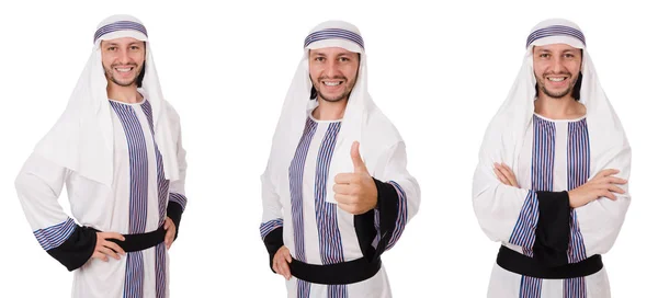 Árabe masculino isolado no fundo branco — Fotografia de Stock