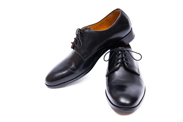 Μαύρα παπούτσια απομονωμένα σε λευκό φόντο — Φωτογραφία Αρχείου