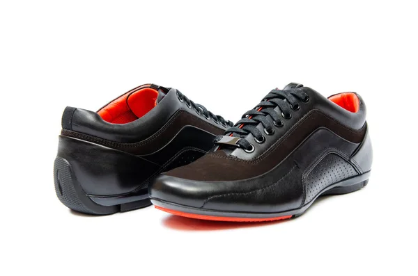 Zapatos deportivos negros aislados sobre fondo blanco — Foto de Stock