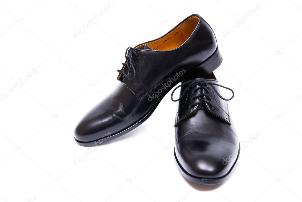 Black shoes isolated on white background