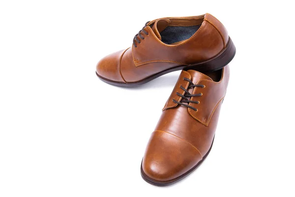 Brązowe buty izolowane na białym tle — Zdjęcie stockowe