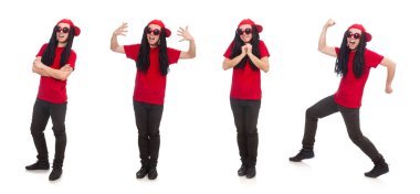 Uzun dreads ile genç adam