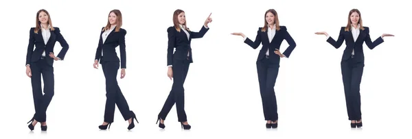 Geschäftsfrau isoliert auf der weißen Seite — Stockfoto