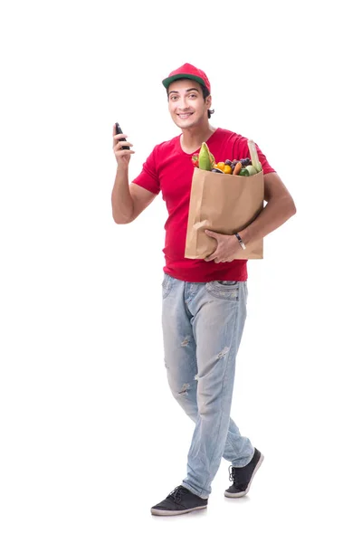 Concept of shopping delivery isolated on white background — Stock Photo, Image