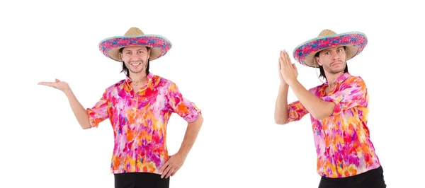 Divertido Mexicano Con Sombrero Concepto — Foto de Stock