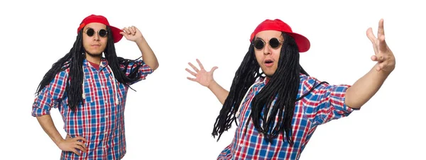 Ung man med långa dreads — Stockfoto