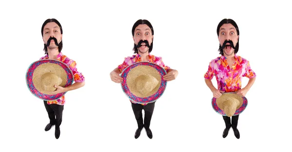 Funny mexican with sombrero hat — Stock Photo, Image