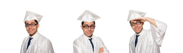 Student isoliert auf weißem Hintergrund — Stockfoto