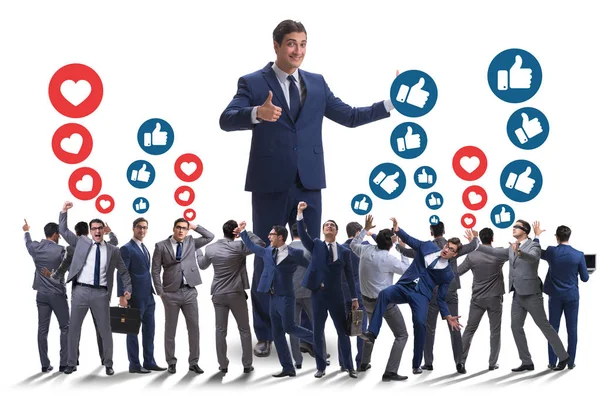 Concepto de redes sociales con empresarios — Foto de Stock