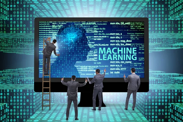 Concepto de aprendizaje automático como tecnología moderna — Foto de Stock