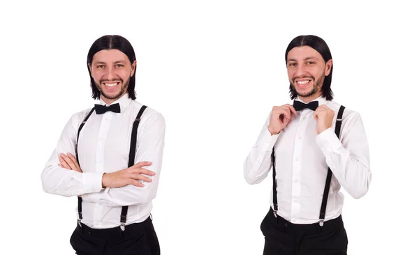 Jovem cavalheiro isolado em branco — Fotografia de Stock