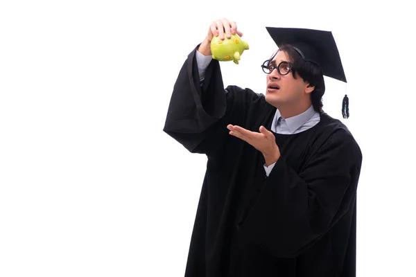 Junger, gutaussehender Mann mit Universitätsabschluss — Stockfoto