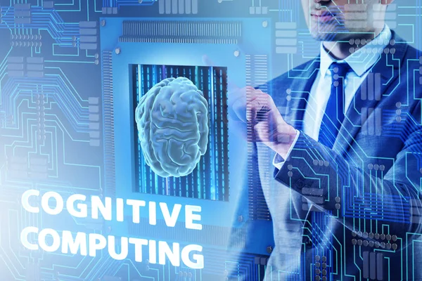 Conceito de computação cognitiva como tecnologia moderna — Fotografia de Stock