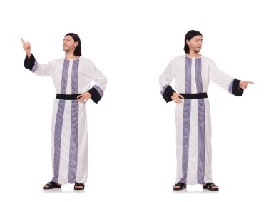 Beyaz arka plan üzerinde izole erkek Arap