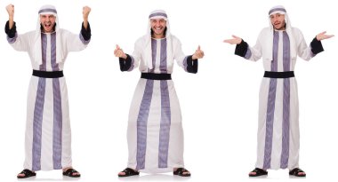 Beyaz arka plan üzerinde izole erkek Arap