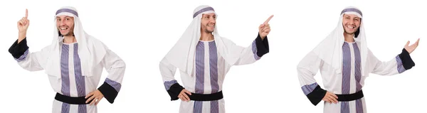 Чоловічий араб ізольований на білому тлі — стокове фото