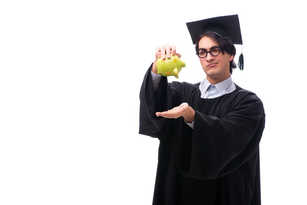 Junger, gutaussehender Mann mit Universitätsabschluss — Stockfoto