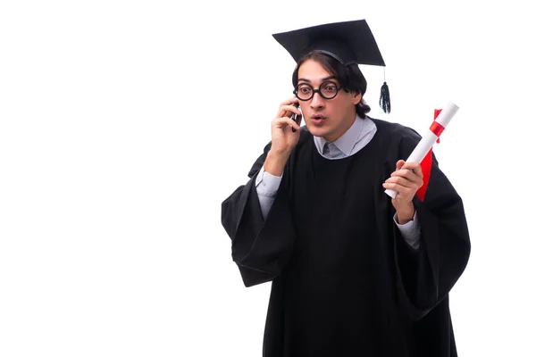 Jovem bonito homem graduando-se na universidade — Fotografia de Stock