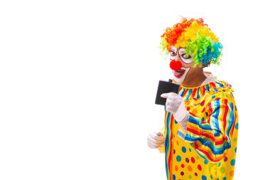 Beyaz izole erkek palyaço 