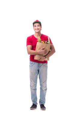 Beyaz arkaplanda izole edilmiş alışveriş konsepti