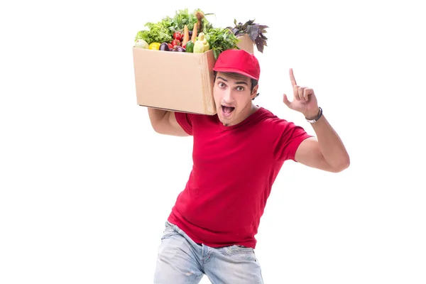 Concetto di consegna shopping isolato su sfondo bianco — Foto Stock