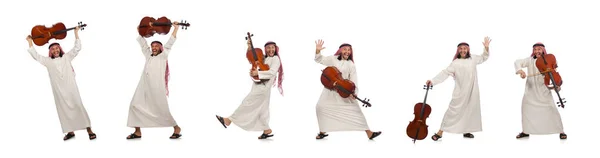 Uomo arabo che suona lo strumento musicale — Foto Stock