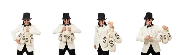 Collage of young man in suit — Stock Photo, Image