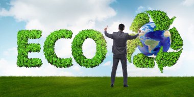 İşadamı ekolojik kavram geri dönüşüm