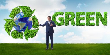 İşadamı ekolojik kavram geri dönüşüm