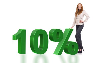 Kadın yüzde 10 satış konsepti