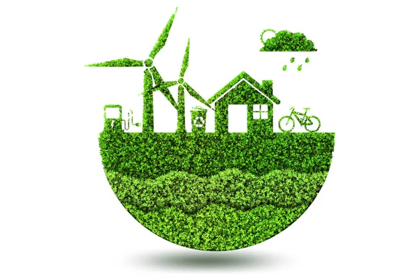 Conceito ecológico de energia limpa - renderização 3d — Fotografia de Stock