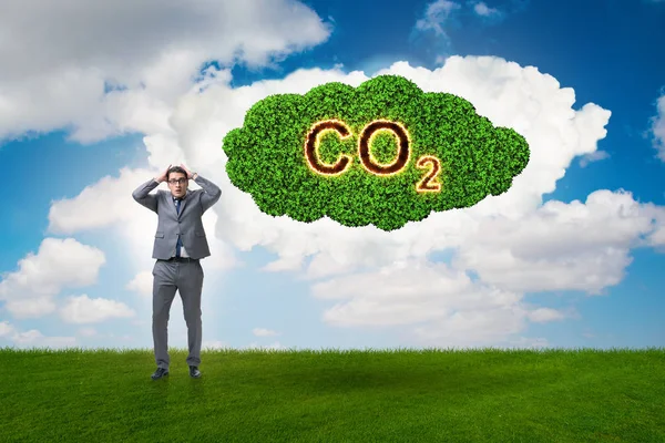 Ecologische concept van uitstoot van broeikasgassen — Stockfoto