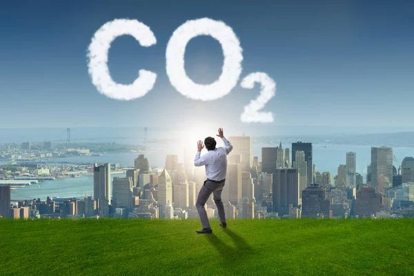 Ecological concept of greenhouse gas emissions — Stock Photo, Image