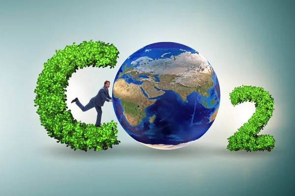 Ekologiska begrepp utsläpp av växthusgaser — Stockfoto