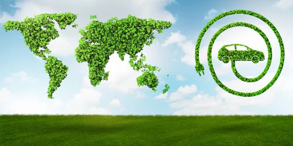 Ecological car concept - 3d rendering — Stock Image Ecological car concept - 3d rendering Stock Image