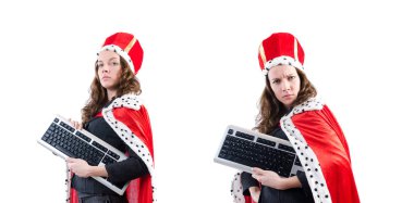 Komik bir konseptte kadın kraliçe