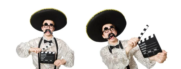 Grappig Mexicaans met filmbord — Stockfoto