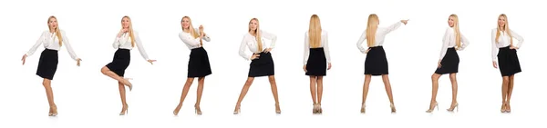 Бізнес-леді в бізнес-концепції ізольовані на білому — стокове фото