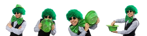 Funny man in saint patrick holiday concept — Stock Photo, Image