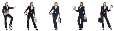Beyaz topu ile Businesslady 