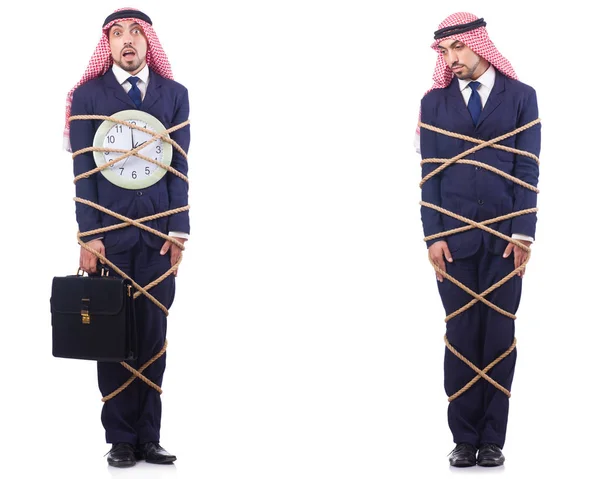 Hombre árabe en concepto de gestión del tiempo —  Fotos de Stock
