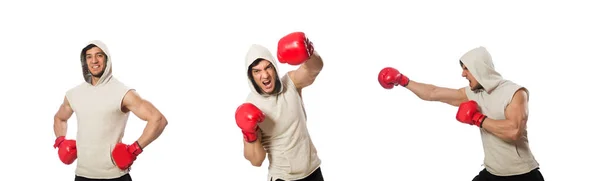 Concepto de boxeo con joven deportista — Foto de Stock