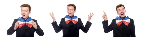 Забавна людина з гігантською краваткою — стокове фото