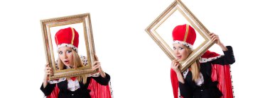 Komik bir konseptte kadın kraliçe