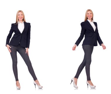 Beyaz tenli güzel iş kadını  