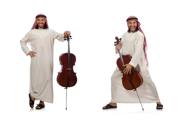 Arab man playing musical instrument — Stock Photo, Image